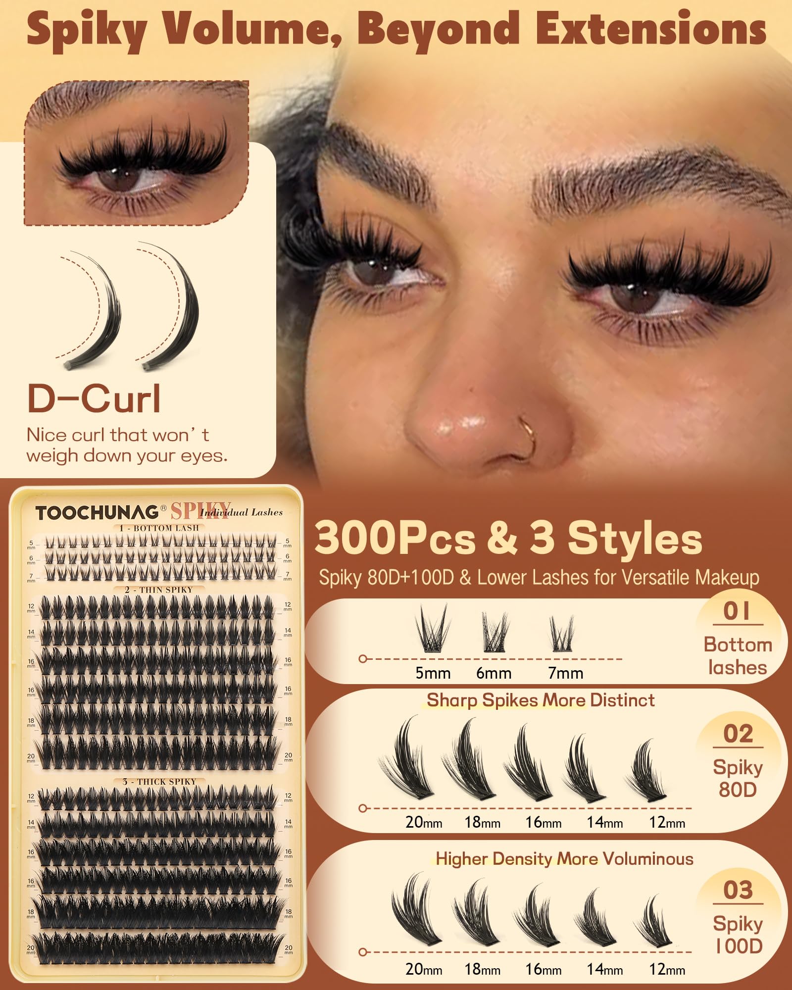 Amazon.com: Spiky Manga Lash Clusters 12-20mm Anime Eyelash